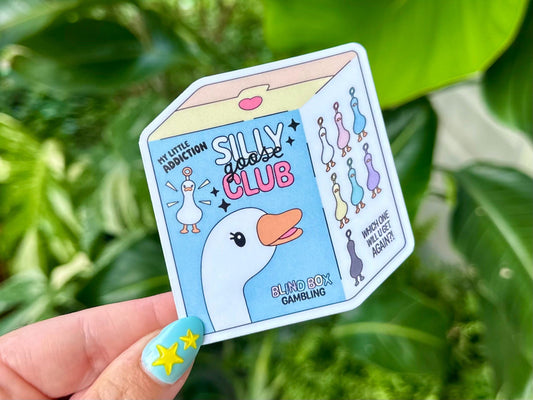 Silly Goose Blind Box Waterproof Sticker, Mental Health Stickers, Handdrawn Art, Bestfriend Gifts, Positivity