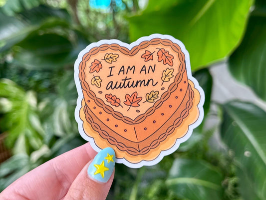 I Am An Autumn Waterproof Sticker, Handdrawn Art, Bestfriend Gifts, Positivity, Halloween, Fall, Girly Spooky