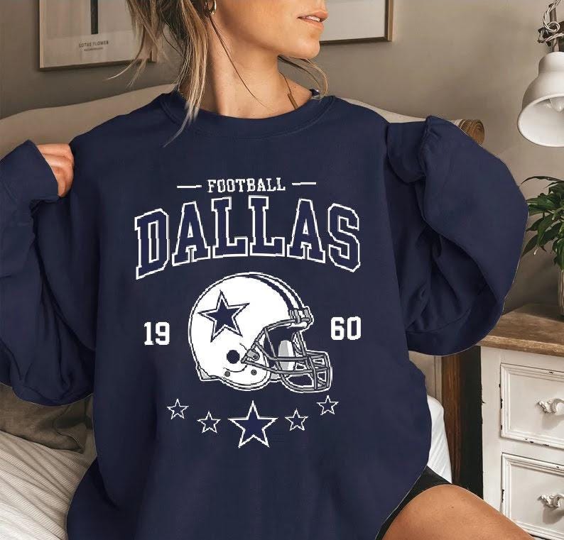 Vintage Dallas Football Sweatshirt, Dallas Shirt, Game Day Shirt, Trendy Dallas Football Fan Gift, Dallas Game Day Shirt