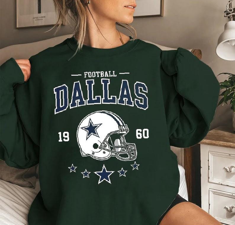 Vintage Dallas Football Sweatshirt, Dallas Shirt, Game Day Shirt, Trendy Dallas Football Fan Gift, Dallas Game Day Shirt