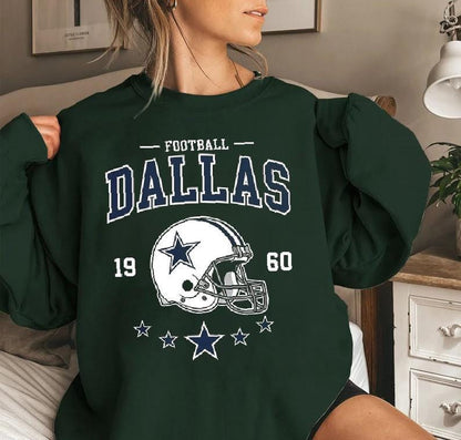 Vintage Dallas Football Sweatshirt, Dallas Shirt, Game Day Shirt, Trendy Dallas Football Fan Gift, Dallas Game Day Shirt