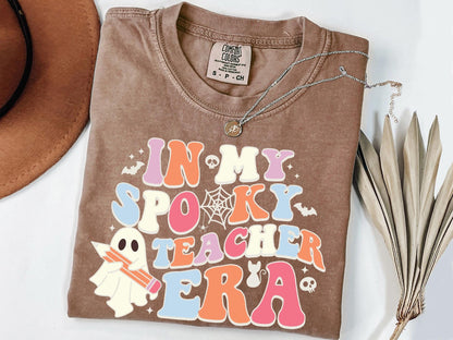 Comfort Colors® Halloween Teacher Shirts, Cute Ghost Teacher Halloween Shirt, Spooky Teacher Tshirt, Halloween Shirt, Fall Teacher Shirt