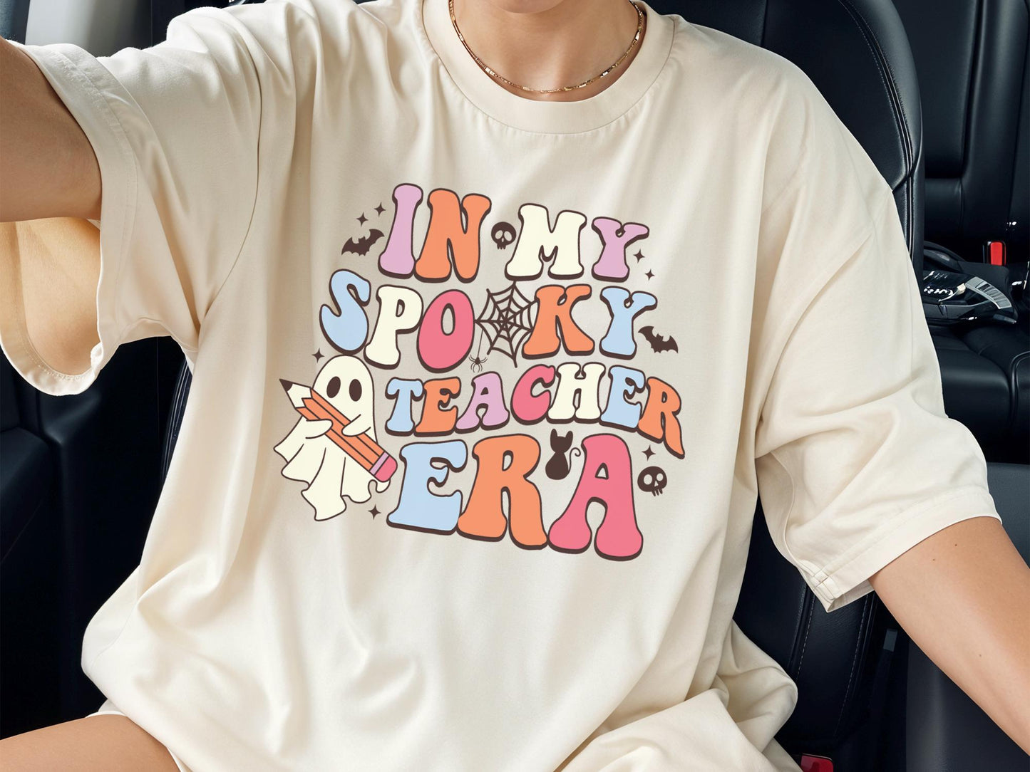 Comfort Colors® Halloween Teacher Shirts, Cute Ghost Teacher Halloween Shirt, Spooky Teacher Tshirt, Halloween Shirt, Fall Teacher Shirt