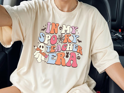 Comfort Colors® Halloween Teacher Shirts, Cute Ghost Teacher Halloween Shirt, Spooky Teacher Tshirt, Halloween Shirt, Fall Teacher Shirt