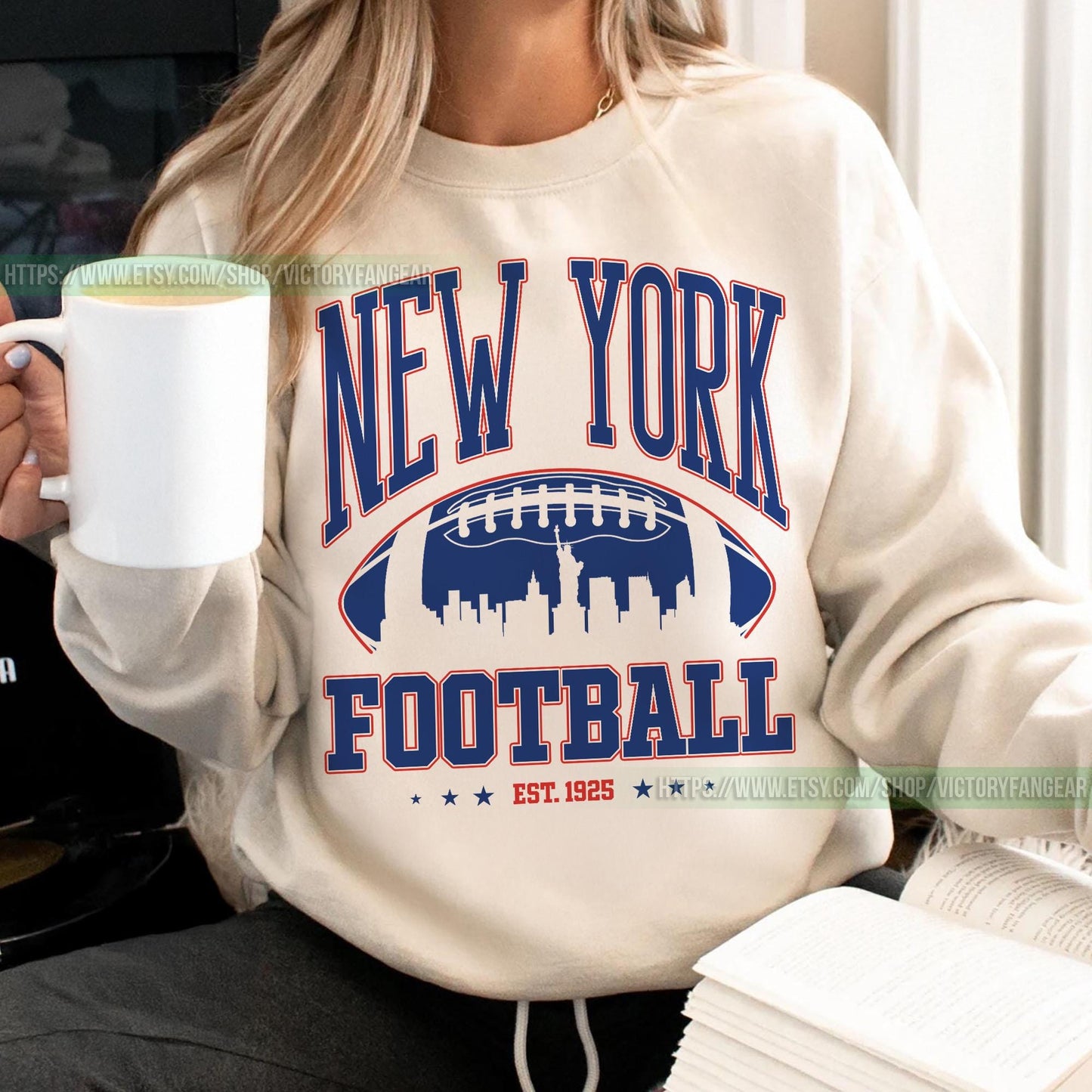 Giant Retro Sweatshirt, New York Football Crewneck, NY Giant Shirt, New York Football Shirt, New York Fan Gift, New York Shirt