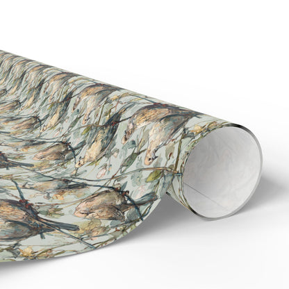 Birding Adventure Wrapping Paper Roll, Songbird Gift Wrap for Outdoor Gifts and Birdwatcher Packaging #26