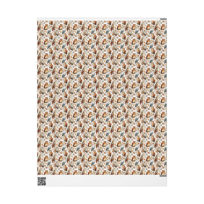 Feathered Friends Wrapping Paper Roll, Bird Watching Gift Wrap for Bird Lovers and Wildlife Fans #23