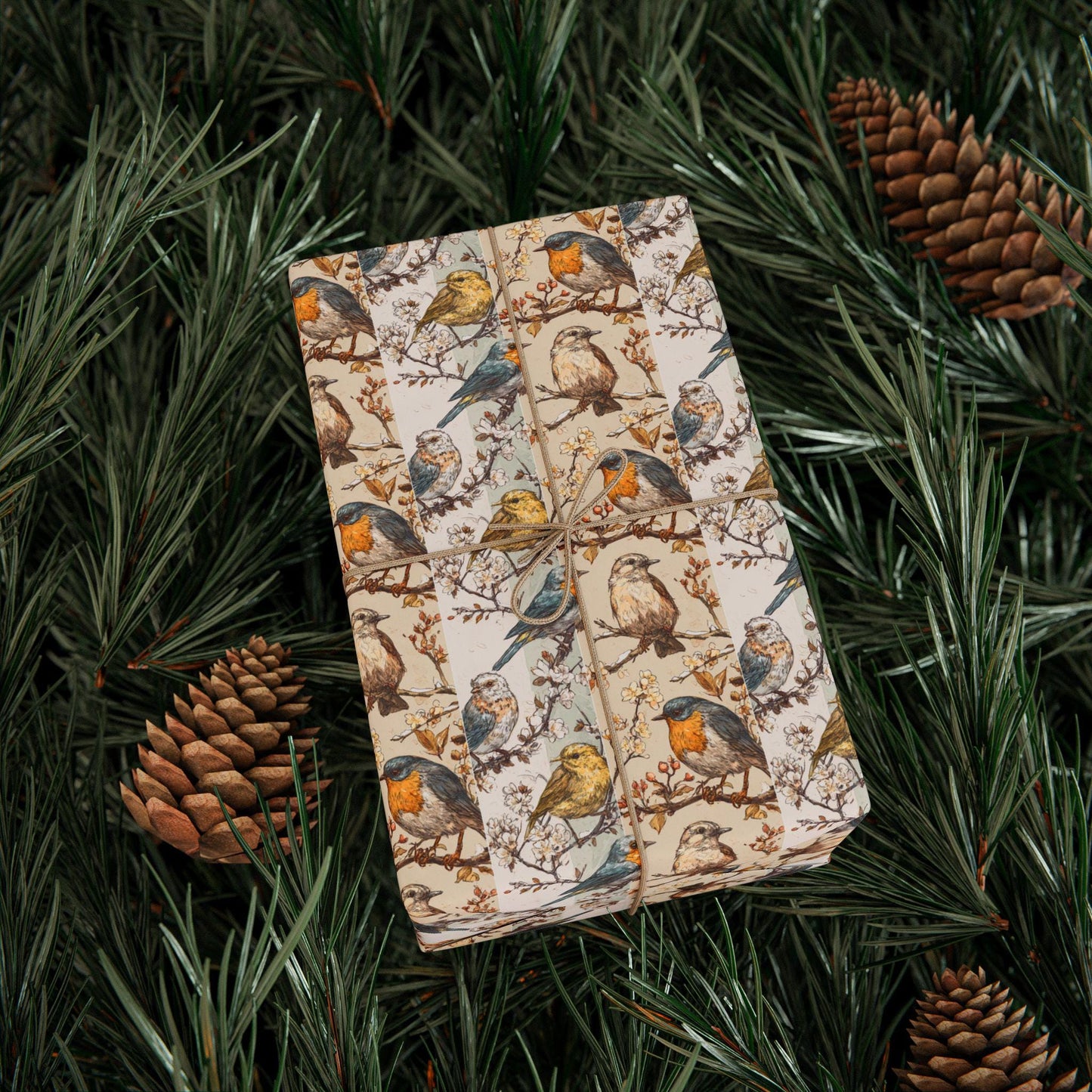 Bird Watching Wrapping Paper Roll, Wildlife Bird Print Gift Wrap for Outdoor Themed Parties and Gifts #20
