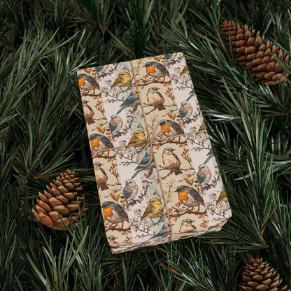 Bird Watching Wrapping Paper Roll, Wildlife Bird Print Gift Wrap for Outdoor Themed Parties and Gifts #20