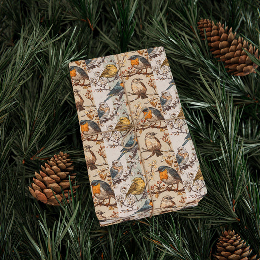 Bird Watching Wrapping Paper Roll, Wildlife Bird Print Gift Wrap for Outdoor Themed Parties and Gifts #20