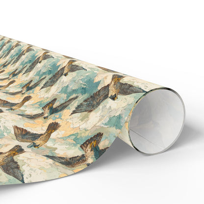 Colorful Bird Watching Wrapping Paper Roll, Songbird Gift Wrap for Nature Fans and Wildlife Packaging #15