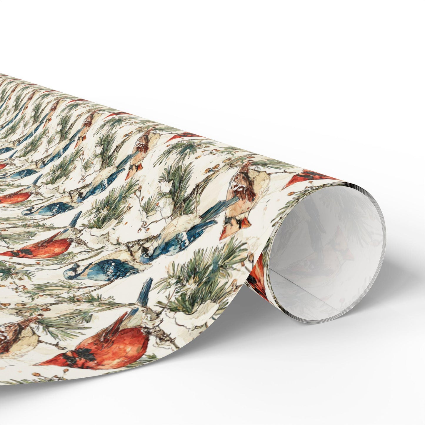 Nature Bird Watching Wrapping Paper for Birders and Wildlife Fans, Unique Gift Wrap with Songbirds and Forest Inspired Prints #3