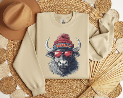 Buffalo Football Graphic Sweatshirt, Vintage Buffalo Football Shirt, Buffalo Shirt, Football Shirt, Buffalo Fans Gift Tee