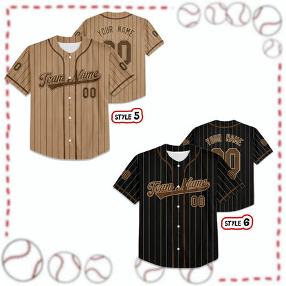 Personalized Brown Baseball Jersey, Custom Summer Tour 2025 Jersey, Wedding Jerseys, Baseball Shirt for Fans of All Ages, Vintage Jersey