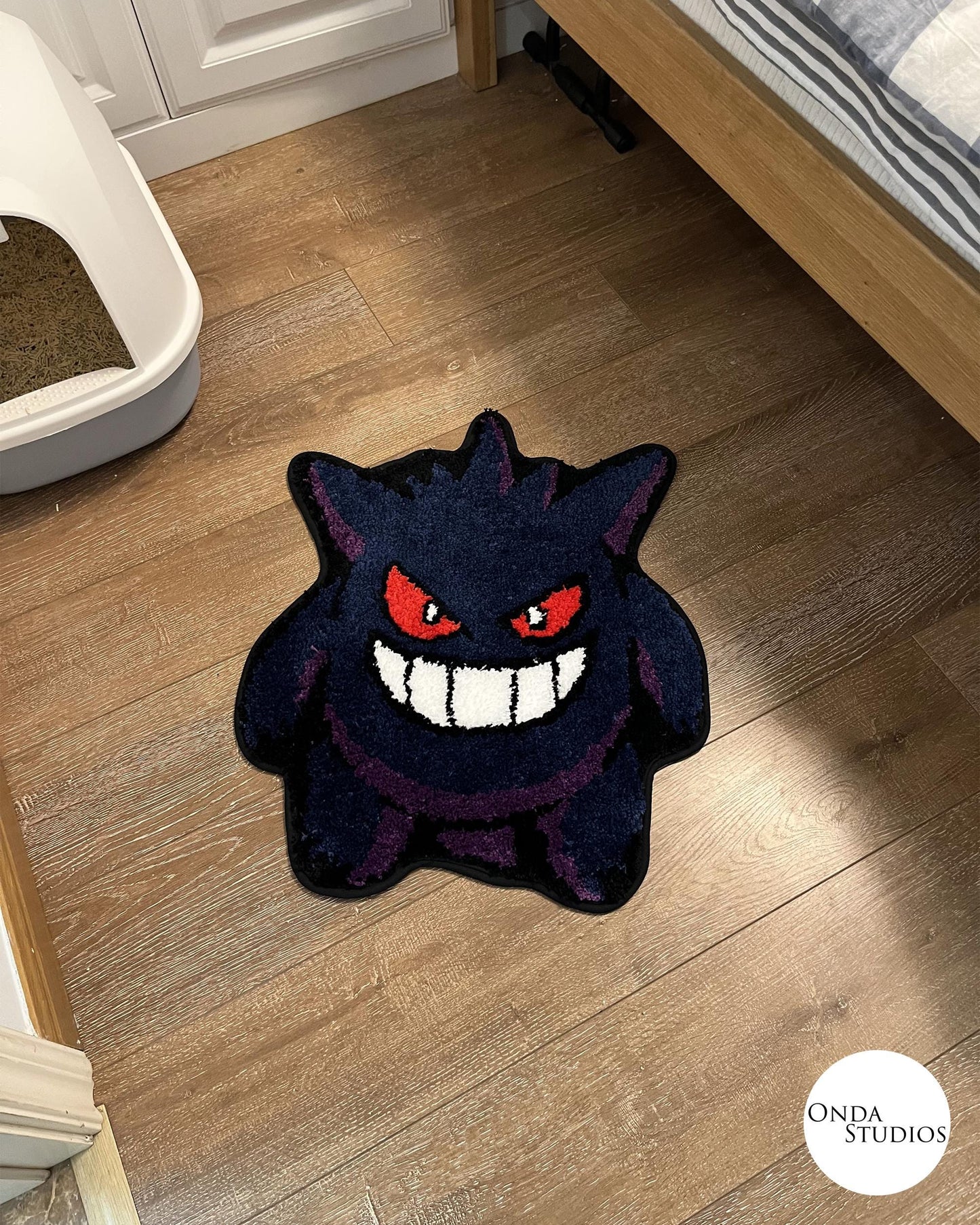 Tufted Gengar Rug | Custom Rug, Handmade Rug, Tufted Rug, Cheap Rug, Anime Rug, Bedroom Rug, Living Room Rug, Anime Decor, Birthday Gift