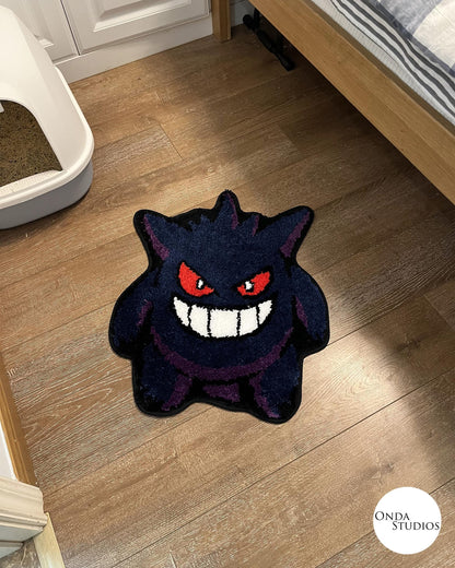 Tufted Gengar Rug | Custom Rug, Handmade Rug, Tufted Rug, Cheap Rug, Anime Rug, Bedroom Rug, Living Room Rug, Anime Decor, Birthday Gift