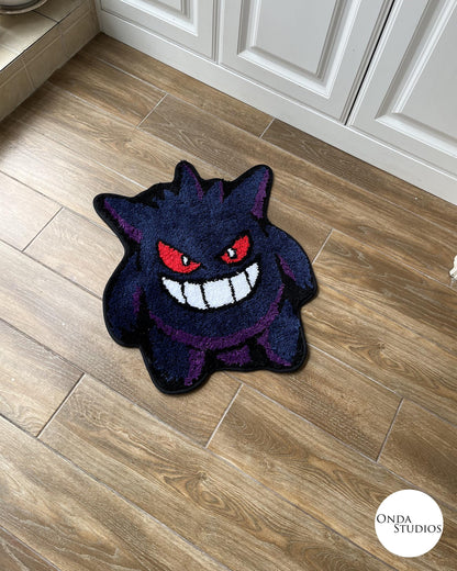 Tufted Gengar Rug | Custom Rug, Handmade Rug, Tufted Rug, Cheap Rug, Anime Rug, Bedroom Rug, Living Room Rug, Anime Decor, Birthday Gift