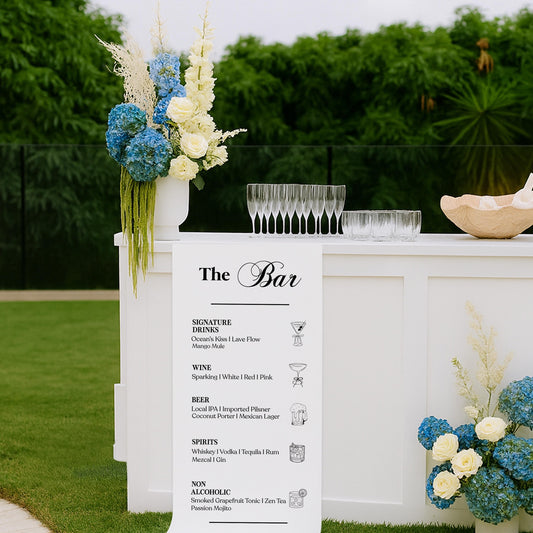 Fabric Bar Sign, Wedding Bar Menu, Custom Bar Sign, Bar Sign, Signature Cocktails Sign, Minimalist Bar, His and Hers Wedding Bar Sign