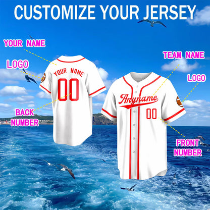 Custom Baseball Jersey, Personalized Print or Stitch Name Number, Baseball Lover Gift, Matching Baseball Jersey Uniform for Men Women Youth