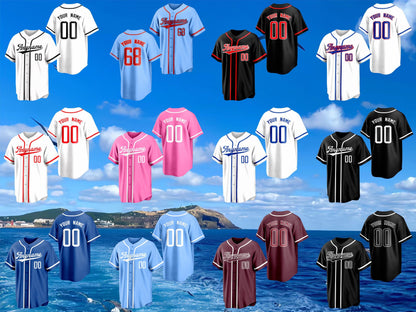 Custom Baseball Jerseys,Personalized Embroidery or Print Team Name, Number, Logo Baseball Sport Uniform for Men,Women,Baseball Fans Gift