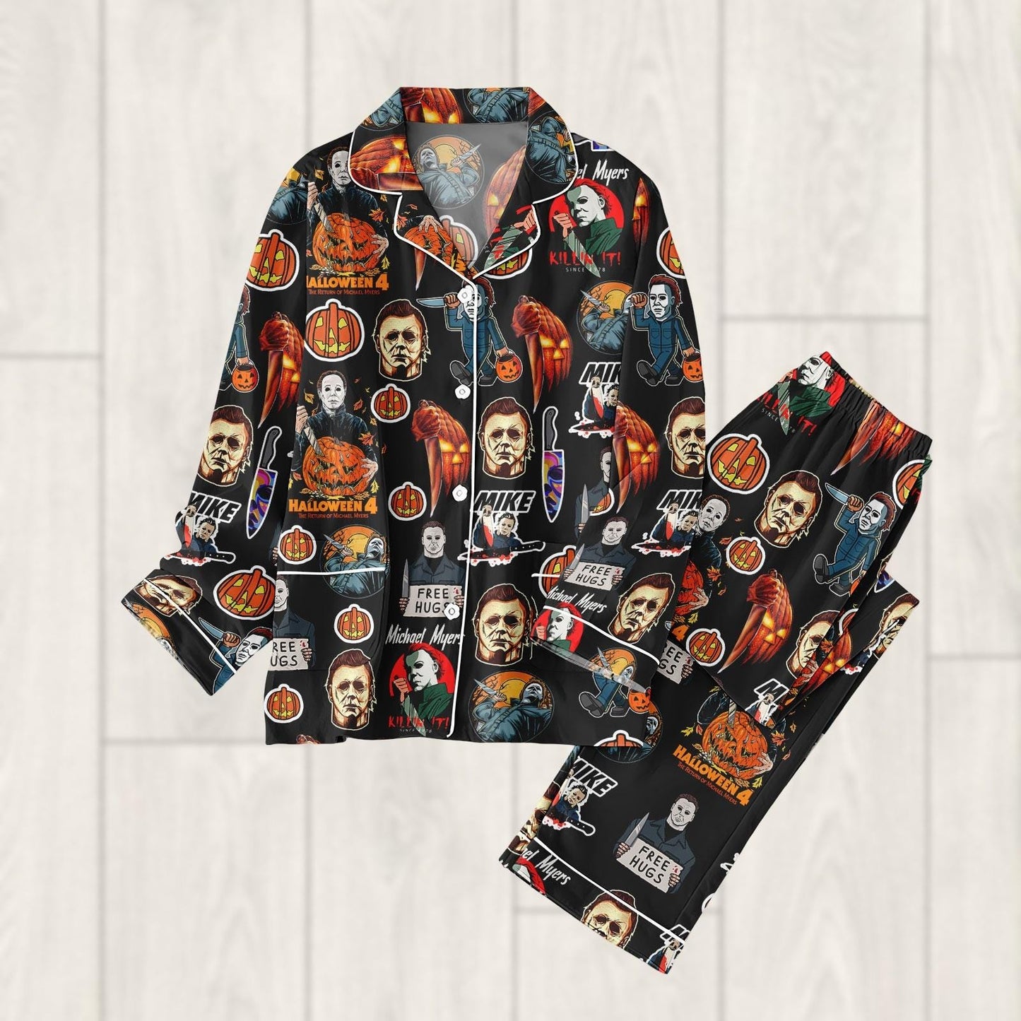 Michael Myers Halloween Pajamas, Halloween Horror Pajamas Set, Boogeyman Women Pajamas, Horror Movie Fan Gift