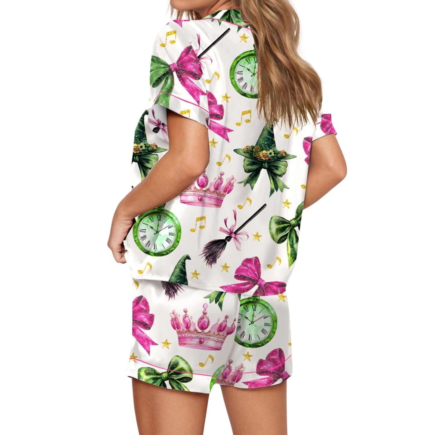 Coquette Wicked Satin Pajama Set For Women  Pajamas Set