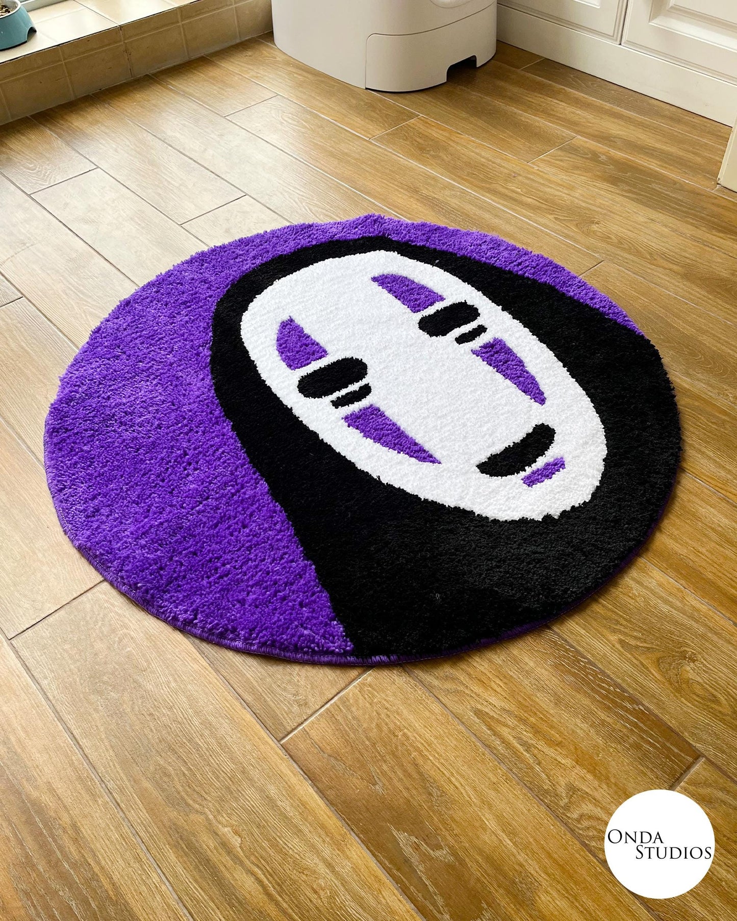 Tufted Spirited Away No Face Rug | Custom Rug, Handmade Rug, Tufted Rug, Anime Rug, Round Rug, Cheap Rug, Bedroom Rug, Living Room Rug,