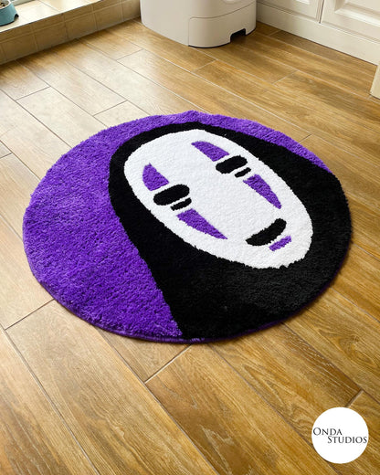 Tufted Spirited Away No Face Rug | Custom Rug, Handmade Rug, Tufted Rug, Anime Rug, Round Rug, Cheap Rug, Bedroom Rug, Living Room Rug,