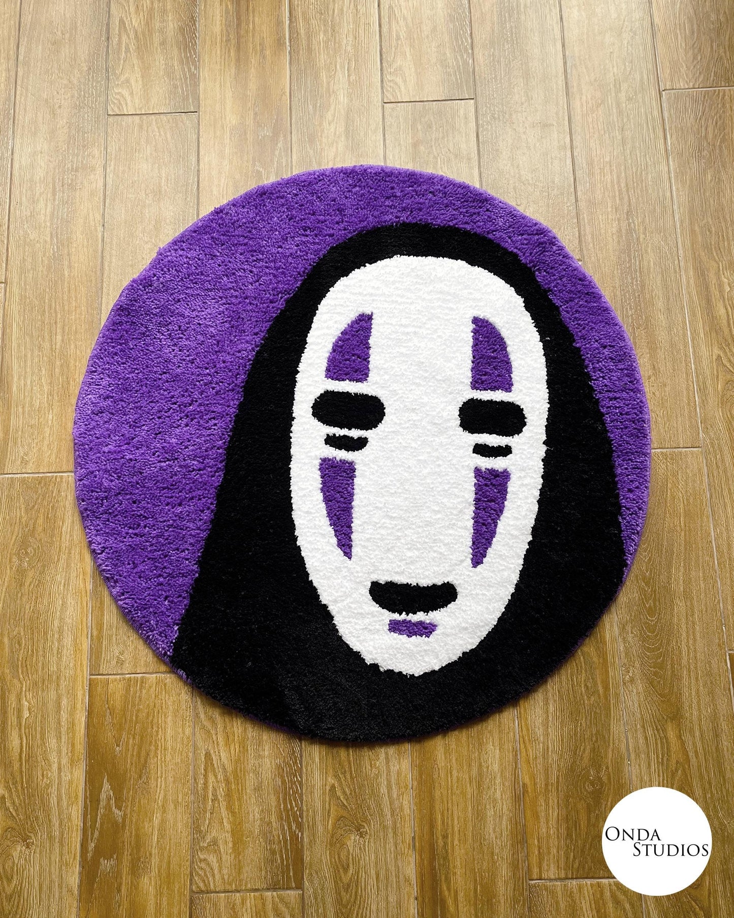 Tufted Spirited Away No Face Rug | Custom Rug, Handmade Rug, Tufted Rug, Anime Rug, Round Rug, Cheap Rug, Bedroom Rug, Living Room Rug,