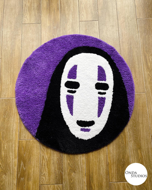 Tufted Spirited Away No Face Rug | Custom Rug, Handmade Rug, Tufted Rug, Anime Rug, Round Rug, Cheap Rug, Bedroom Rug, Living Room Rug,