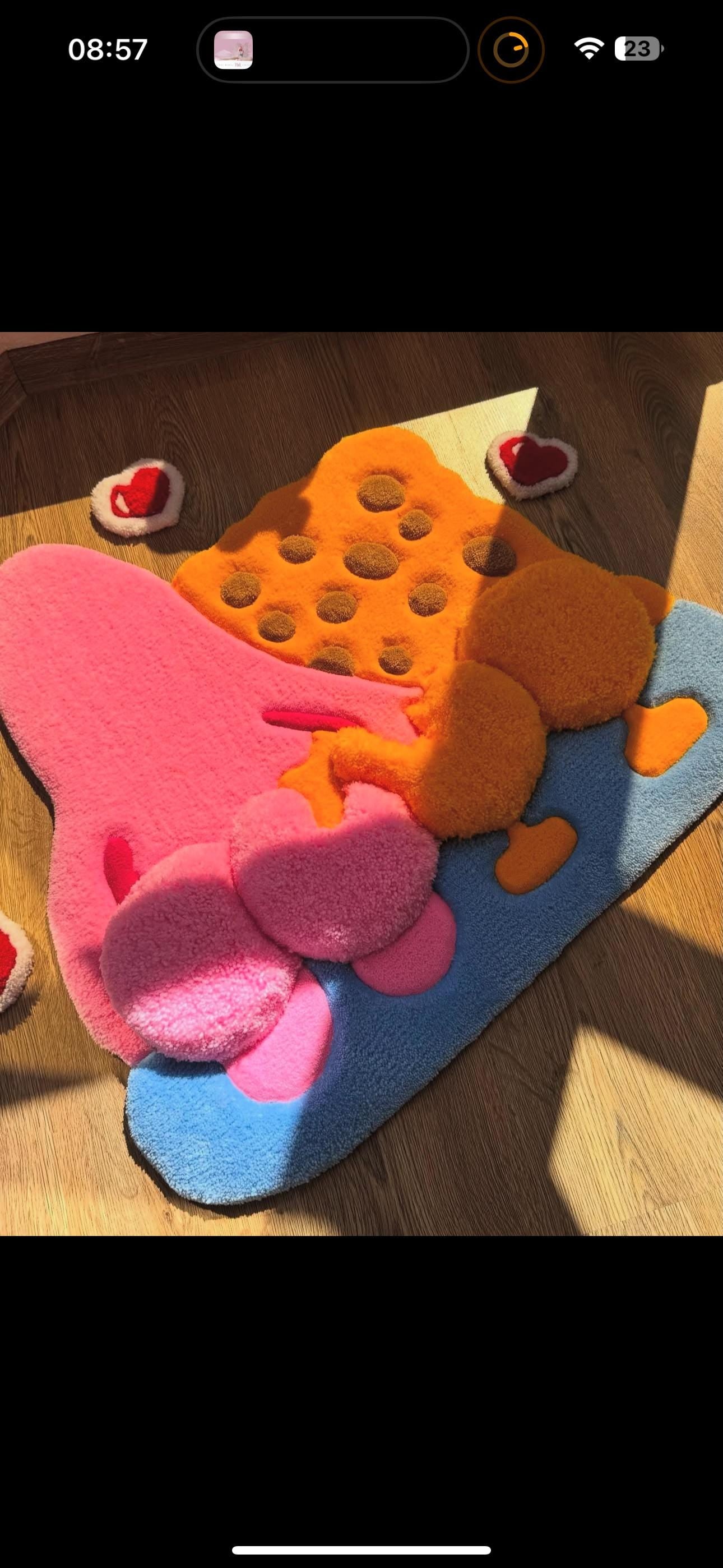 Custom Handmade Tufted Rug – Pink Puffy Carpet, Kids Room Floor Decor, 3d Rug, Fluffy Mat Home Decor