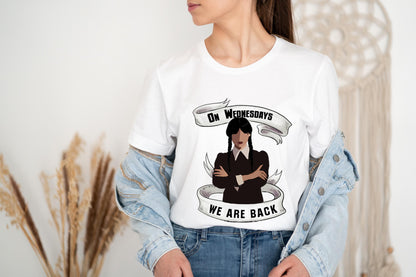 Wednesday Shirt, Spooky Gothic Halloween Tee, Moody Premium Addams Family Shirt, Retro Witch Aesthetic Top