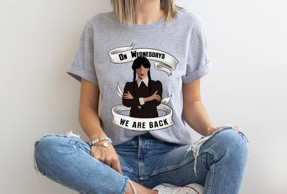 Wednesday Shirt, Spooky Gothic Halloween Tee, Moody Premium Addams Family Shirt, Retro Witch Aesthetic Top