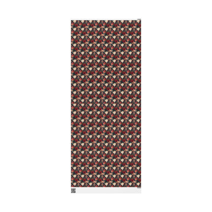 Holiday Wrapping Paper Roll, Watercolor Poinsettia Floral Design for Christmas and Seasonal Gift Wrap #10