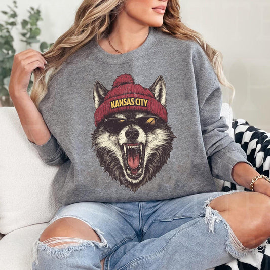 Vintage Style Kansas City Football, Kansas City Football Sweatshirt, Football Fan Gift, Game Day Shirt, Kansas City Sweatshirt.