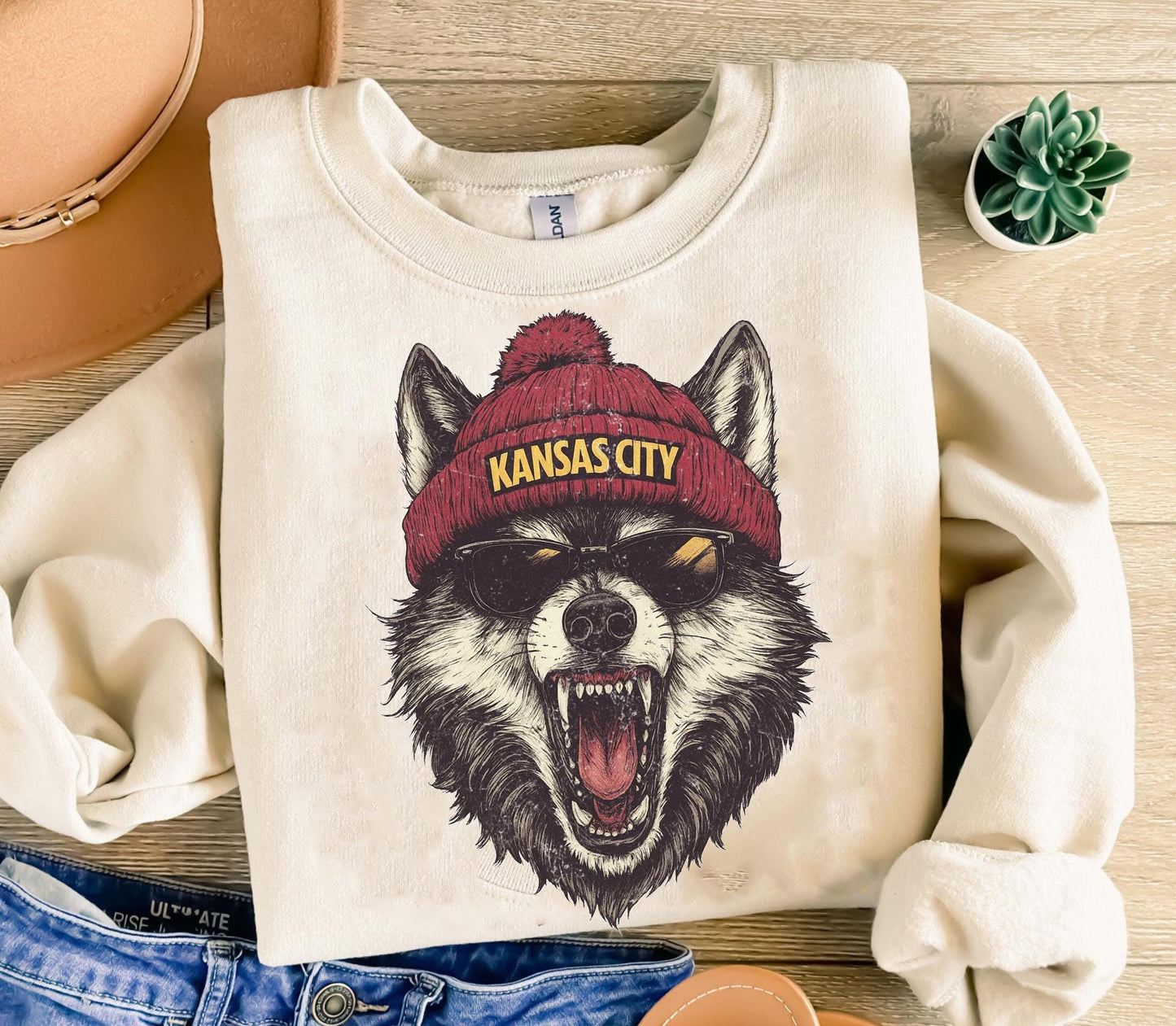 Vintage Style Kansas City Football, Kansas City Football Sweatshirt, Football Fan Gift, Game Day Shirt, Kansas City Sweatshirt.