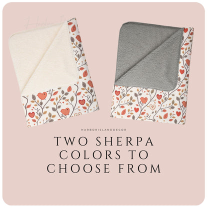 Cozy Soft Sherpa Throw Blanket | Soft Floral & Animal Print Blanket | Warm Fleece Throw for Couch or Bed Gift for Him Her HarborIslandDecor