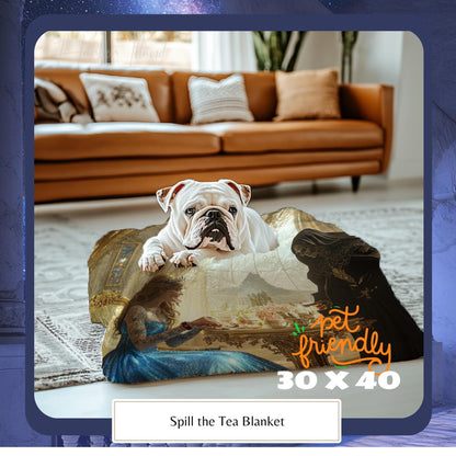 ACOTAR Blanket, Feyre and Suriel Tea Co, Book Blanket, High Lady of the Night Court, Bookish Reader Lover Gift HarborIslandDecor