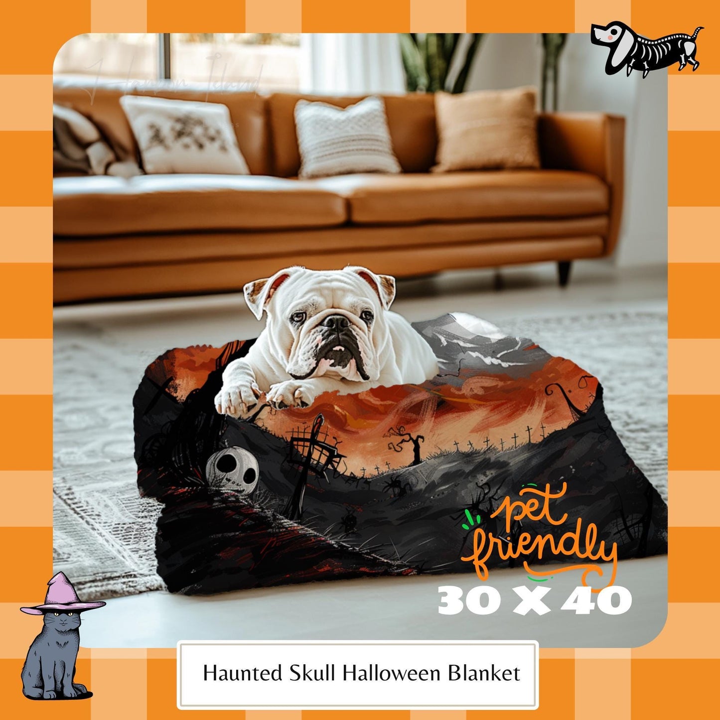 Dark Academia Decorative Blanket, Witchy Aesthetics, Spooky Cozy Blanket, Gothic Blanket, Halloween Home Decoration by Harbor Island Decor