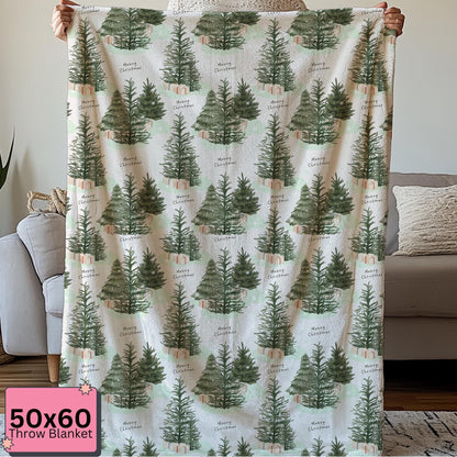 Personalized Christmas Blanket Velveteen or Sherpa Throw, Cozy Holiday Decor Gift, Winter Cover for Seasonal Comfort by HarborIslandDecor