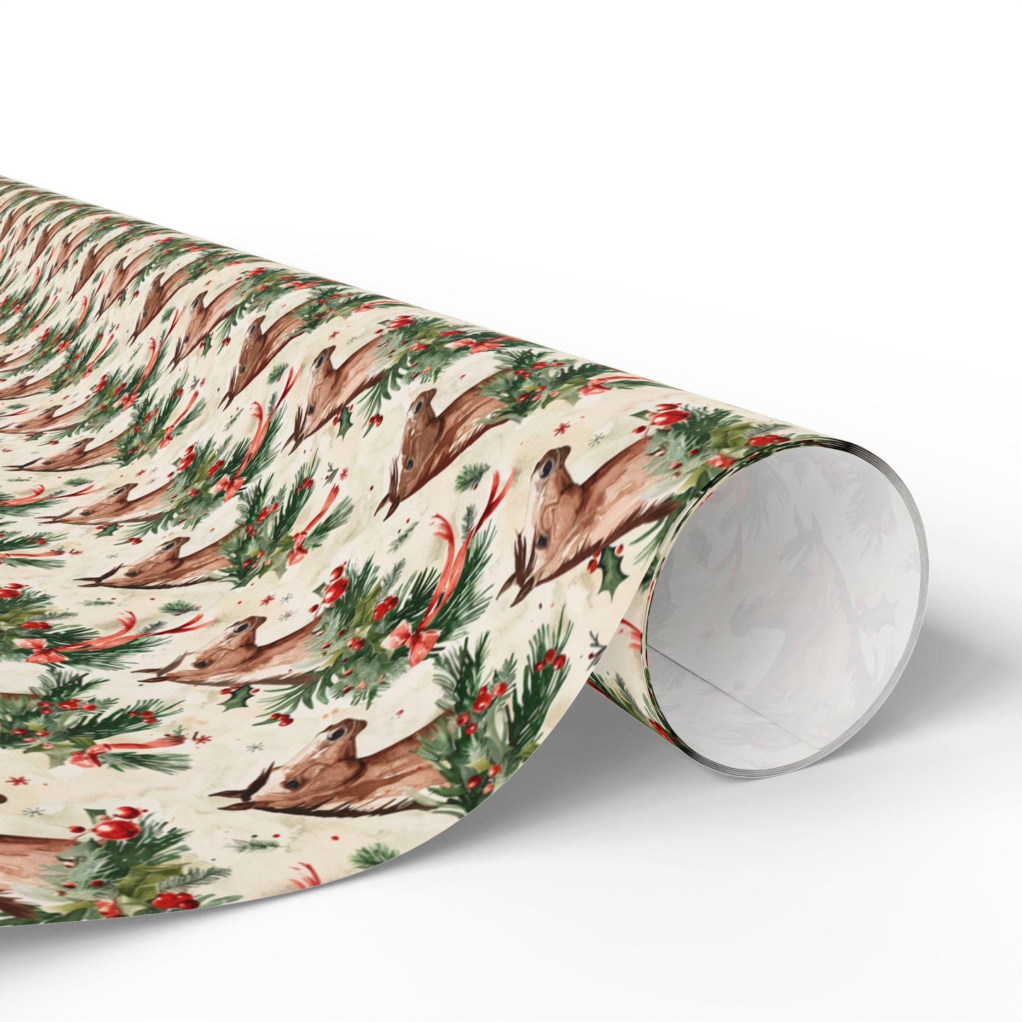 Equestrian Xmas Wrapping Paper, Horse Holiday Gift Wrap, Festive Riding Paper, Cowgirl Present Wrap, Winter Horse Lover Wrap
