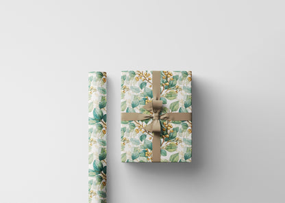 Christmas Wrapping Paper Roll with Mistletoe Print, Premium Holiday Gift Wrap for Winter Gift Giving #10