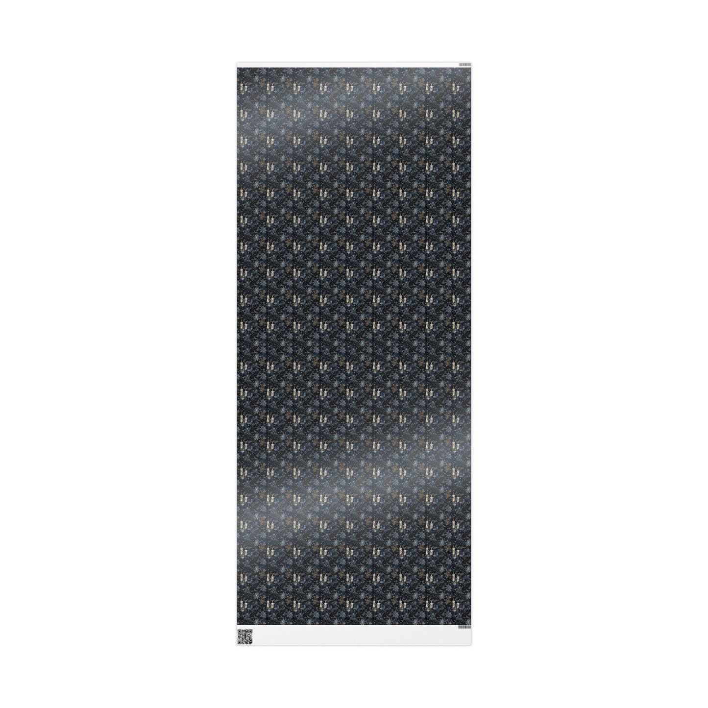 Alternative Christmas Wrapping Paper Roll, Skull and Snowflake Gothic Holiday Gift Wrap #7