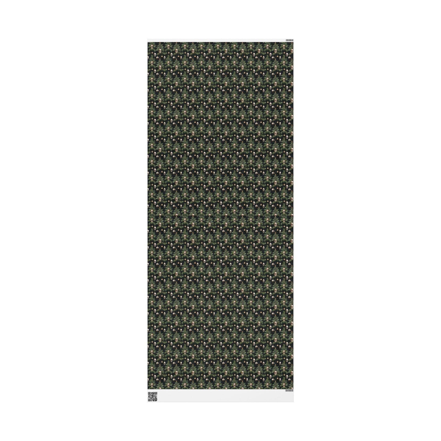 Goth Christmas Wrapping Paper Roll, Dark Holiday Gift Wrap with Skulls and Gothic Winter Decor #1