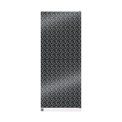 Skull Themed Christmas Wrapping Paper Roll, Dark Alternative Gothmas Holiday Gift Wrap #9