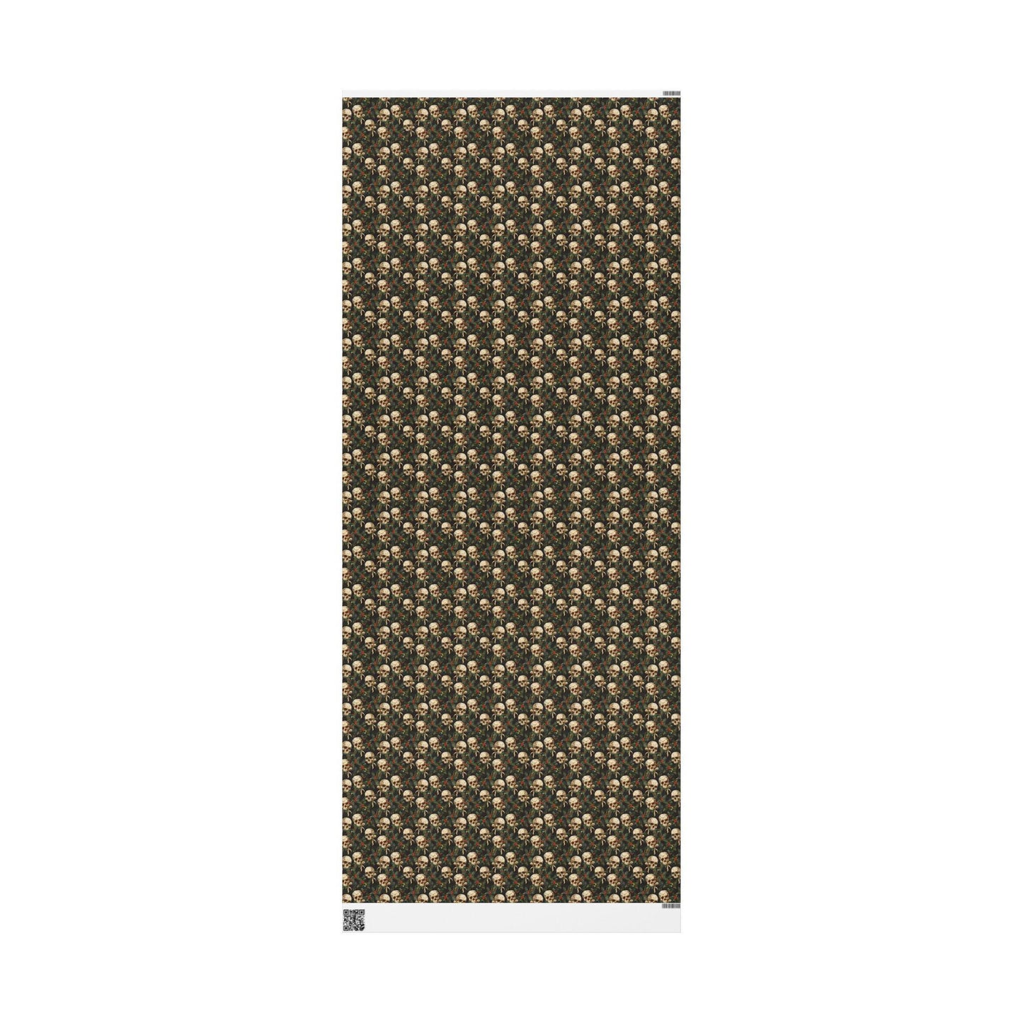 Skull Pattern Christmas Wrapping Paper Roll, Goth Holiday Gift Wrap in Dark Tones for Gothmas #22
