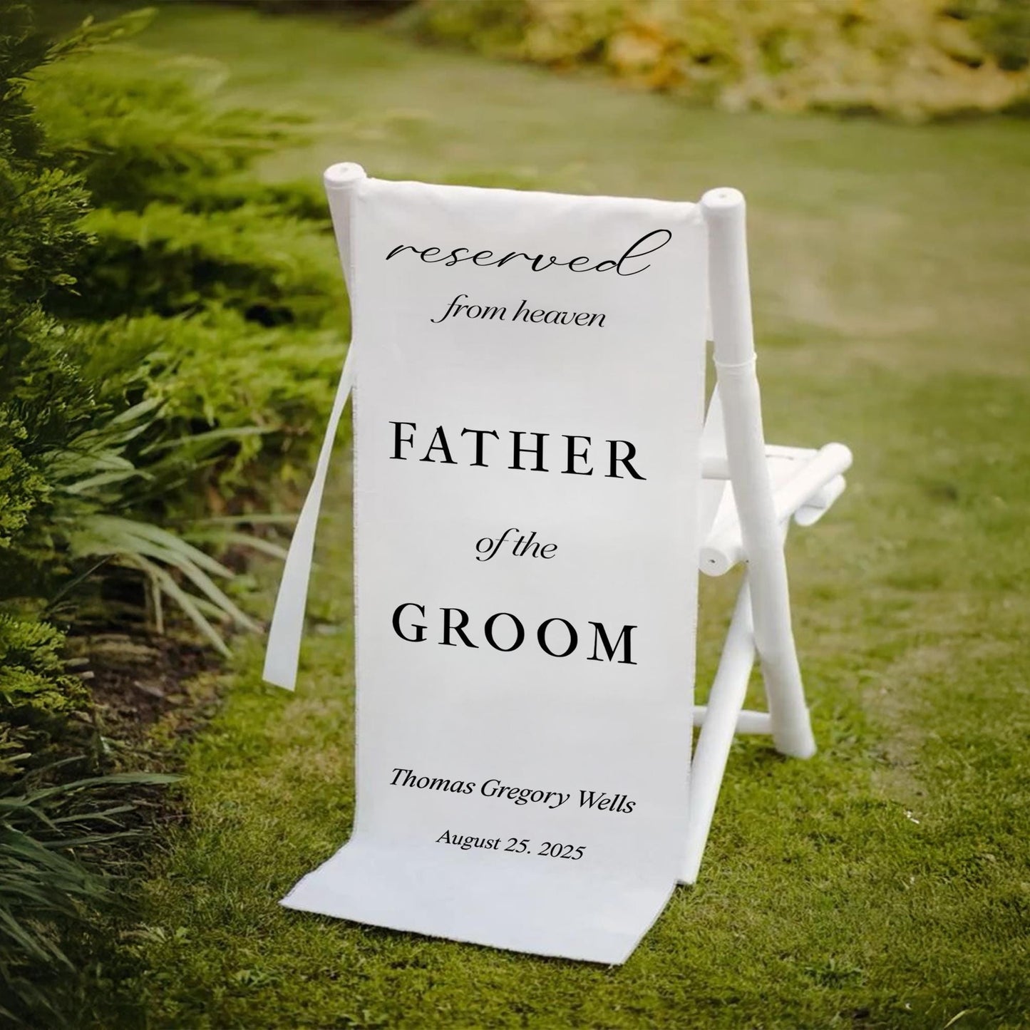 Father In Law Wedding Gift from Bride, Personalized Chair Sign for Father of the Groom from Bride, Future Father in Law Gift from Daughter