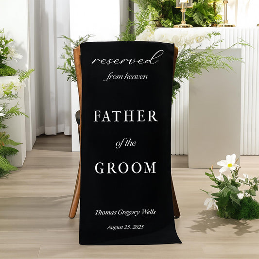 Personalized Chair Sign for Father of the Groom from Bride, Father In Law Wedding Gift from Bride, Future Father in Law Gift from Daughter