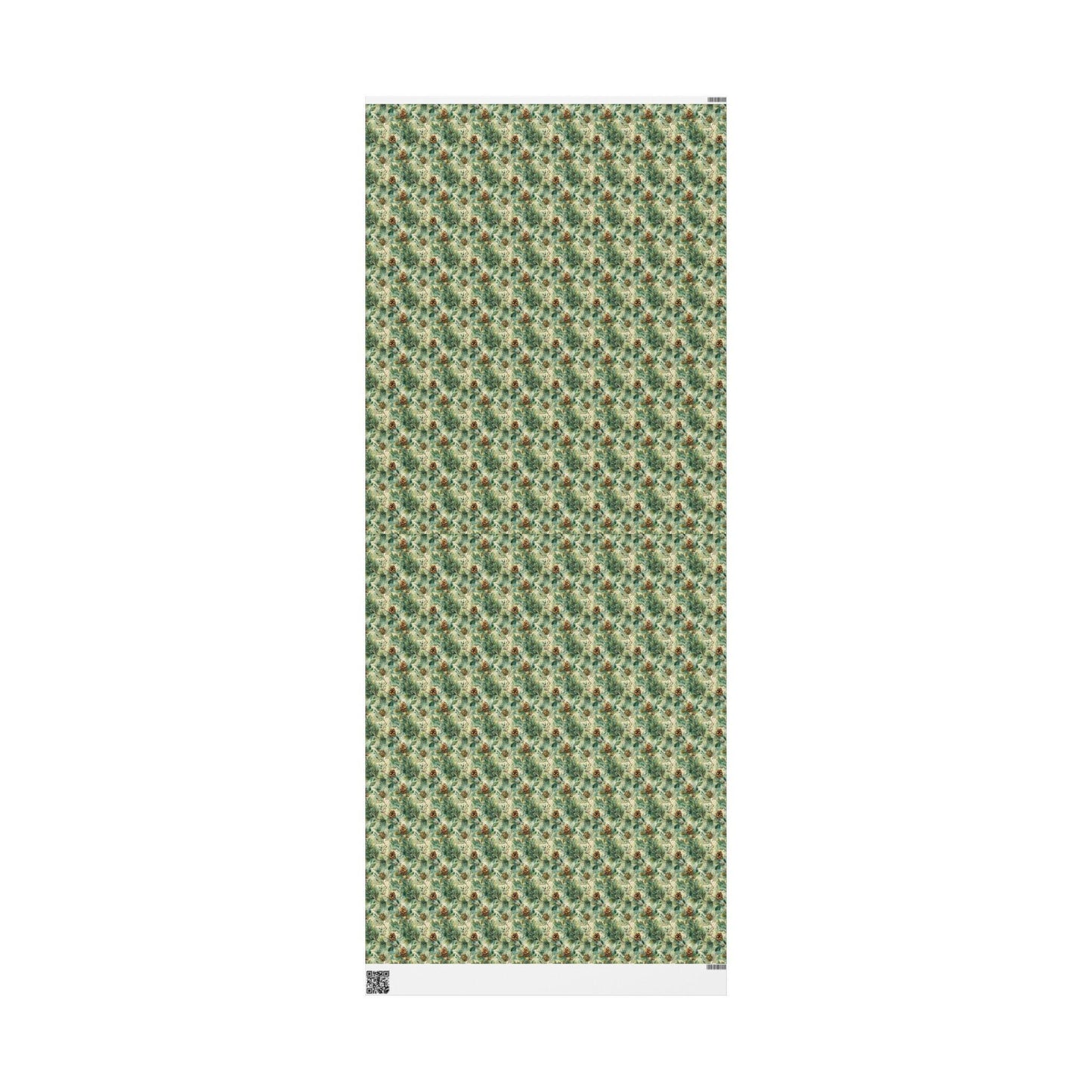Christmas Wrapping Paper Roll with Pinecones and Trees, Winter Forest Gift Wrap for Seasonal Gifting #2