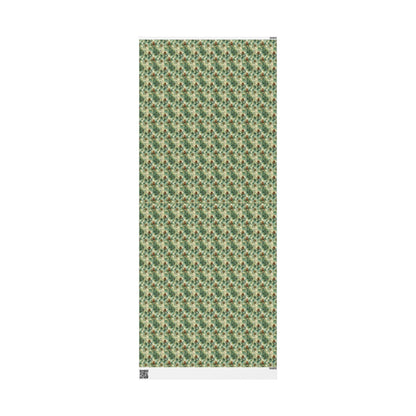 Christmas Wrapping Paper Roll with Pinecones and Trees, Winter Forest Gift Wrap for Seasonal Gifting #2